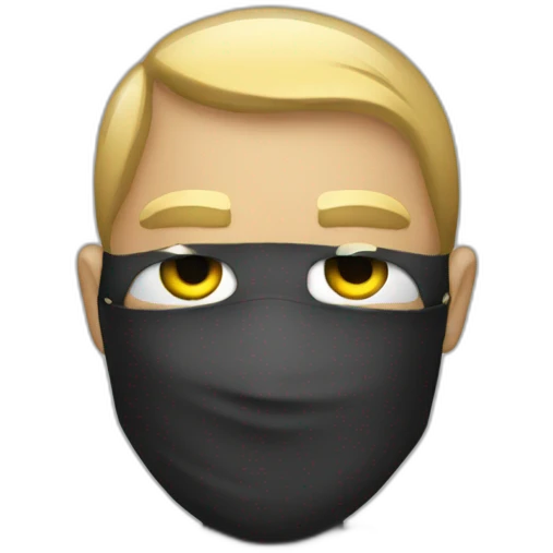 Hacker with mask emoji
