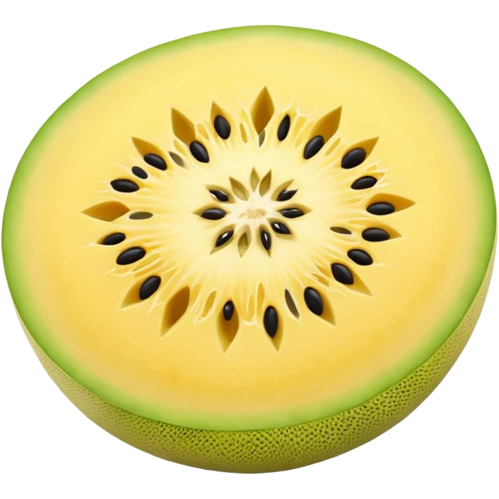 whole yellow melon with slice on right side  emoji