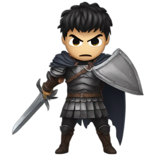 angry berserk guts carrying a huge sword on his shoulder emoji