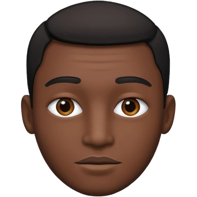 Male black white photo style head emoji