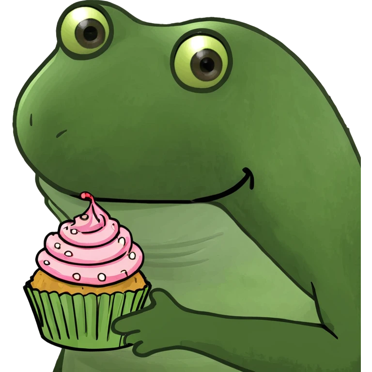 cupcake with pink icing emoji