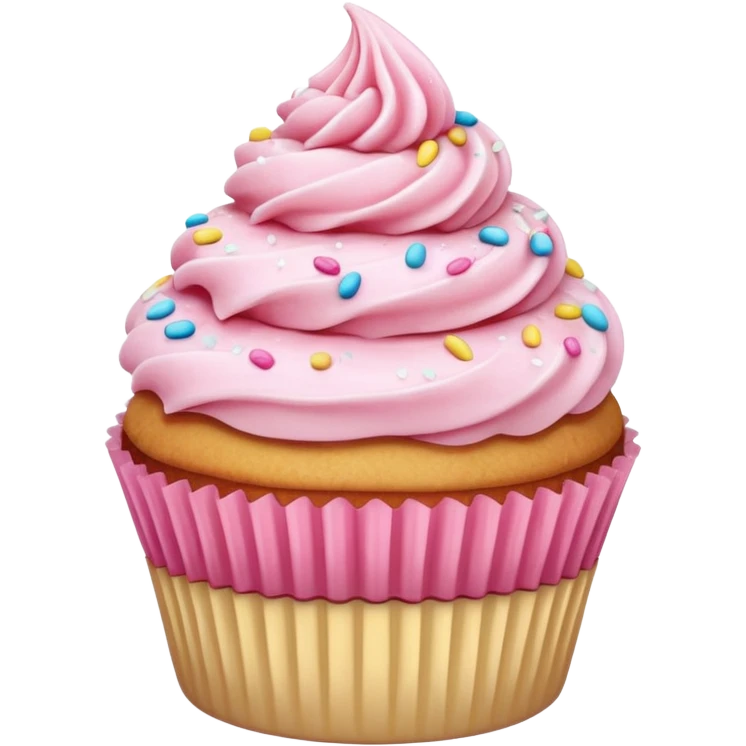 Cupcake with pink icing emoji