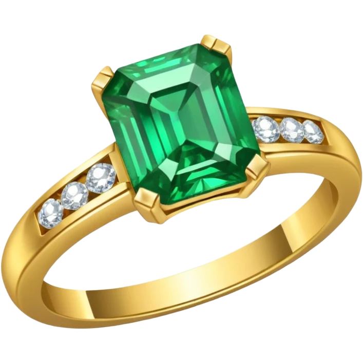 glitter esmerald diamond married ring emoji