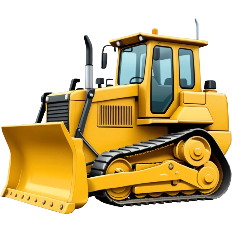 Design a bulldozer truck with a large front blade emoji