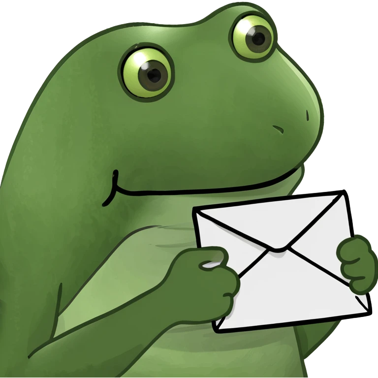 Pepe the frog holding a stylized, bold letter 'C' logo made of four concentric green arcs on a black background. The arcs are evenly spaced, forming a modern, dynamic 'C' with the open part facing right. The logo looks fresh and contemporary, with a sense of depth and movement. emoji