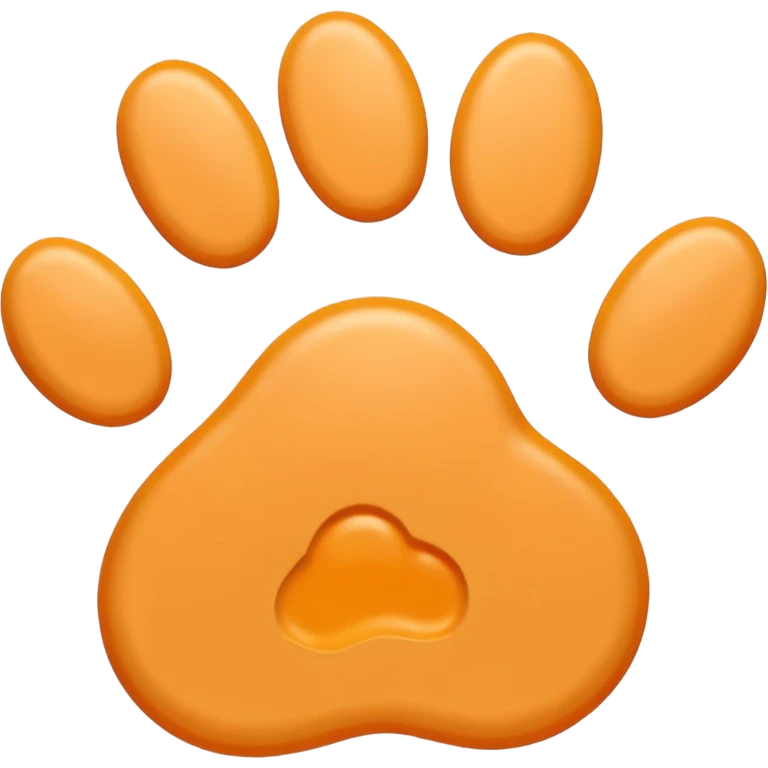 a very light pale pastel yellowy orange pawprint emoji