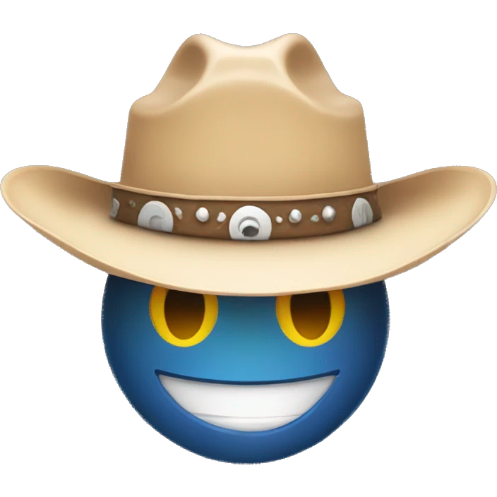 cowboy hat smile tear emoji