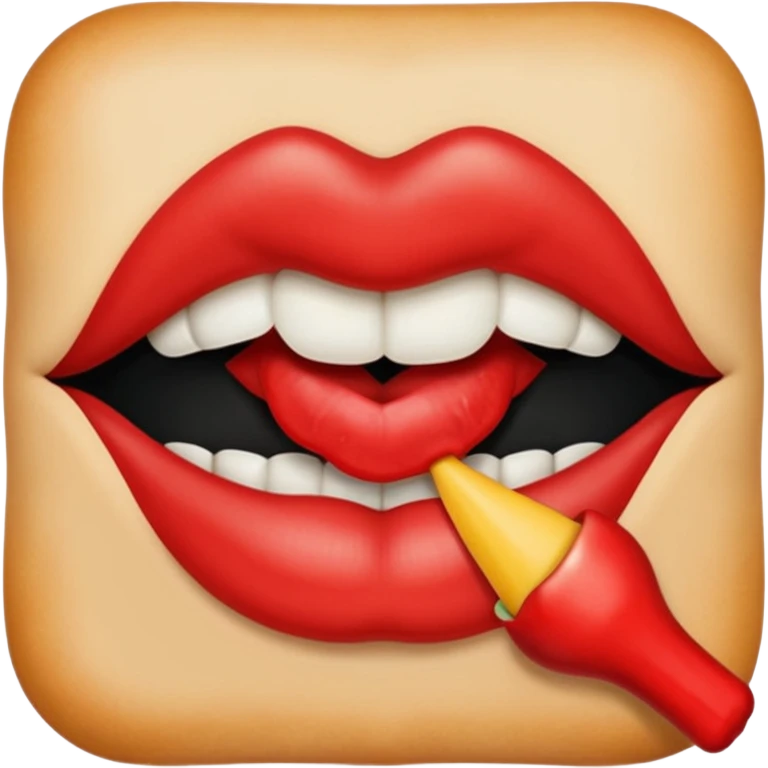 сделай картинки где один рот ест а другой рот не ест и перечеркнут это нужно чтобы обозначить съедобное несъедобное  emoji