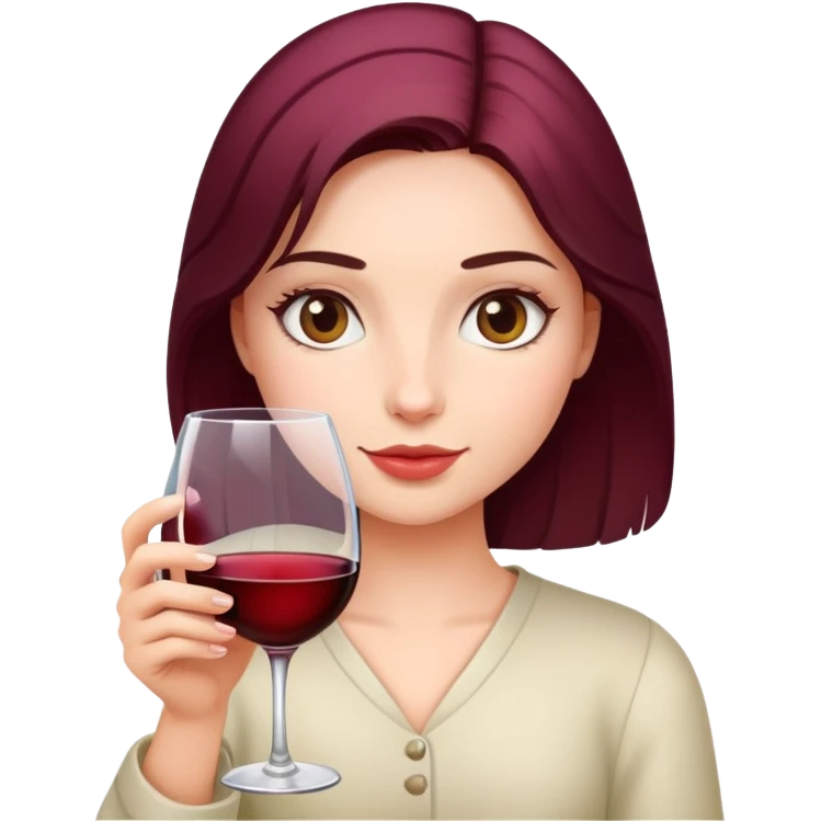 girl with wine emoji