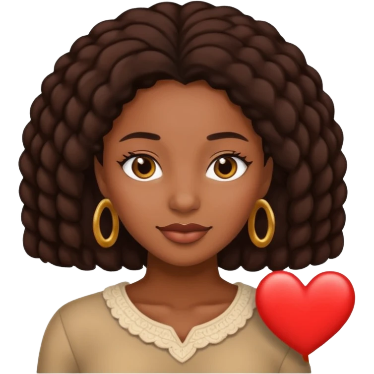 Black woman showing love  emoji