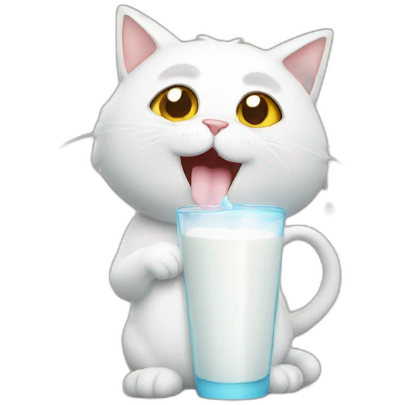 milk drinking cat emoji