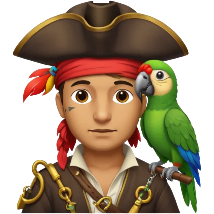 pirate and parrot emoji