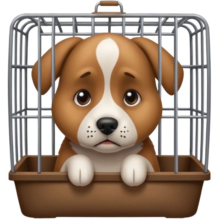 dog in dog cage emoji