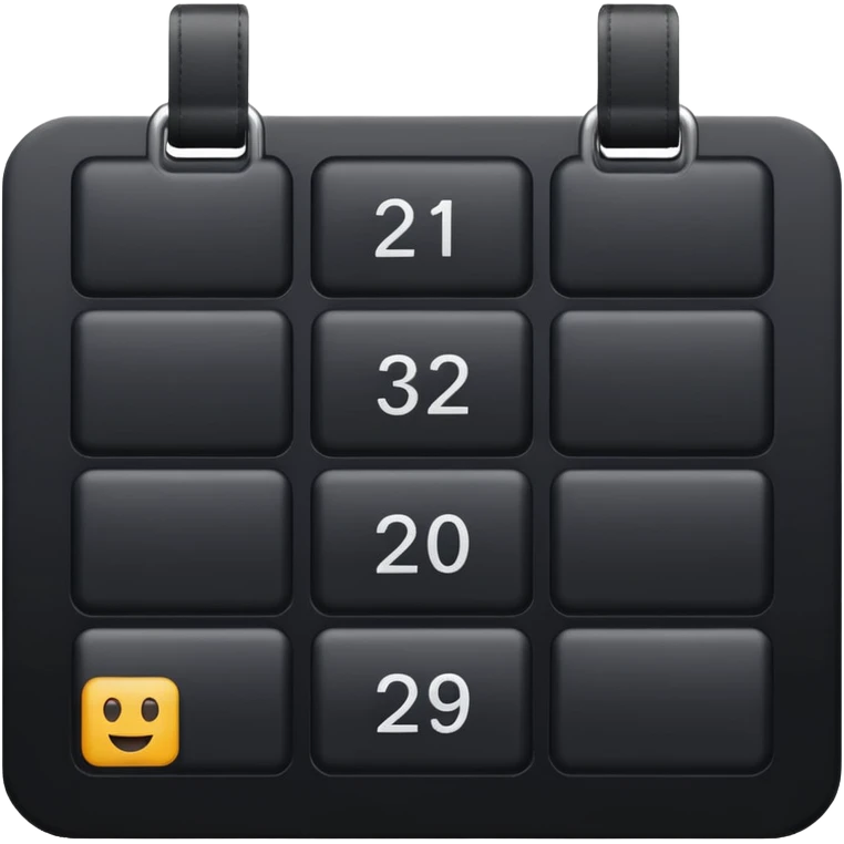 payment schedule — a black matte calendar emoji