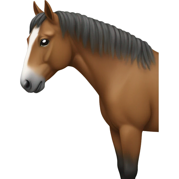Horse putting ornaments on a Christmas tree emoji