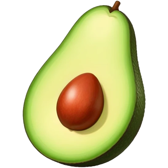 Aguacate con labios rojos emoji