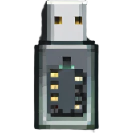 USB thumb drive storage device with details emoji