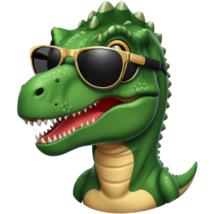 t rex in black luxury fashion sunglasses  emoji