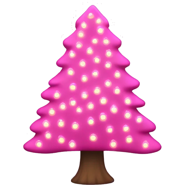 New year tree with pink lights emoji