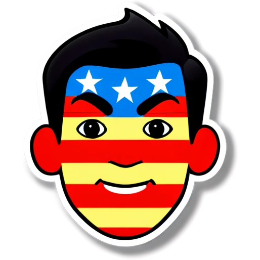 His face on the flag emoji