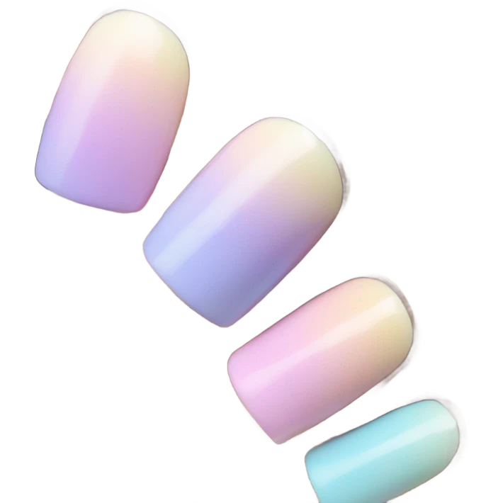 Pastel ombré nails  emoji