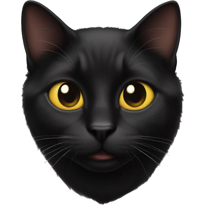 Black cat heart eyes emoji