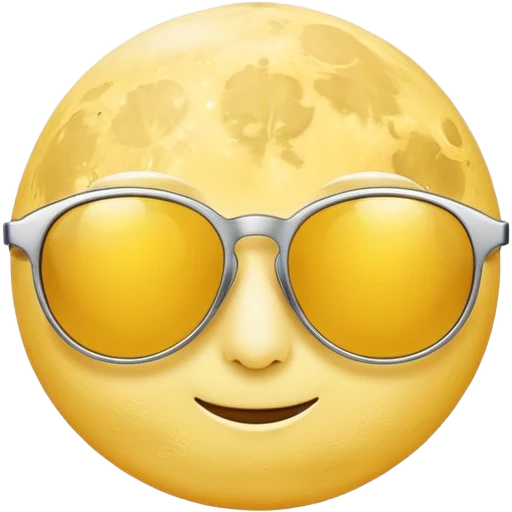 moon with sunglasses emoji