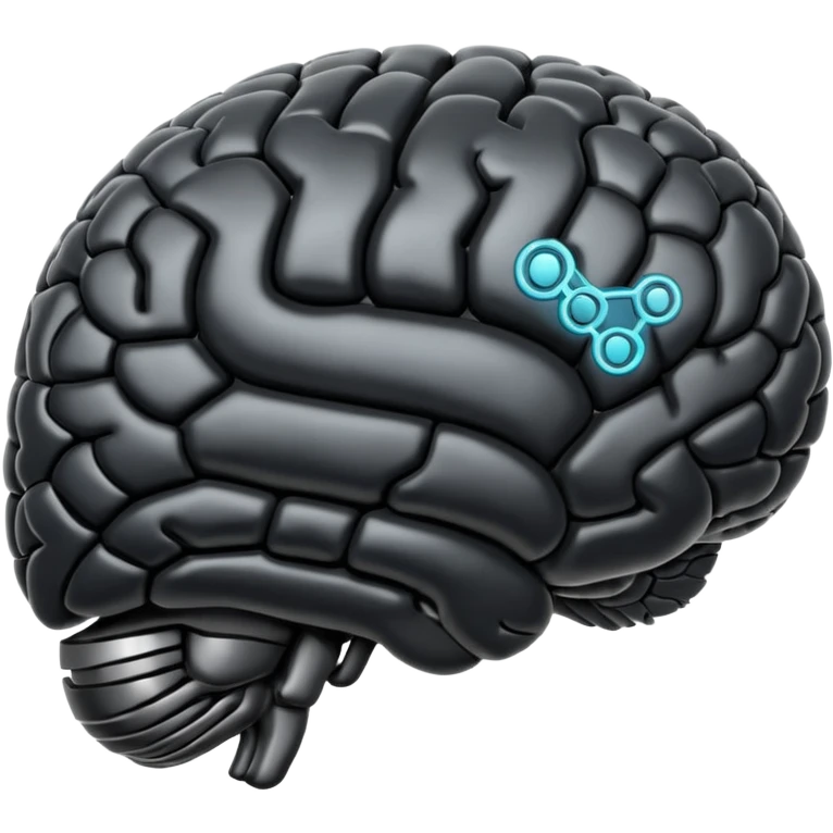all-black digital brain emoji