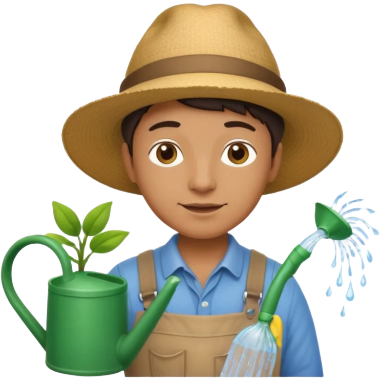 gardener holding watering pot emoji
