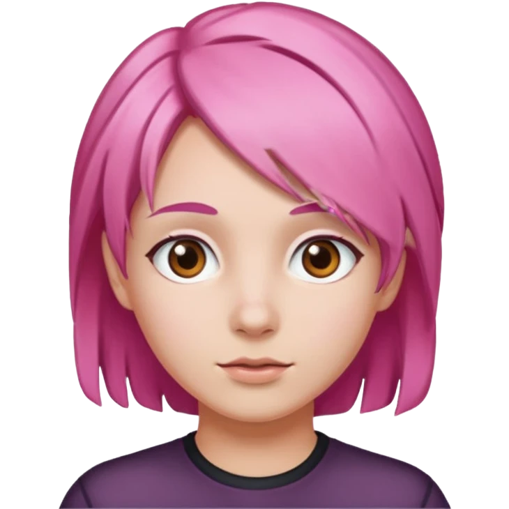 Pink hair emoji