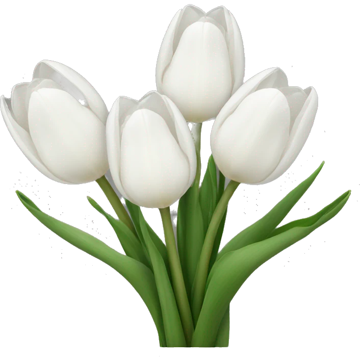 White tulips emoji