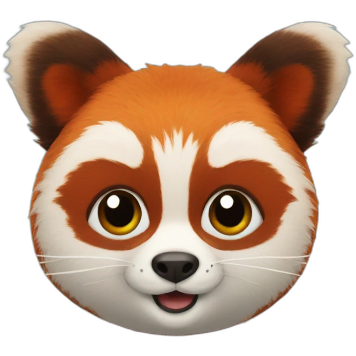 red panda on the plane emoji