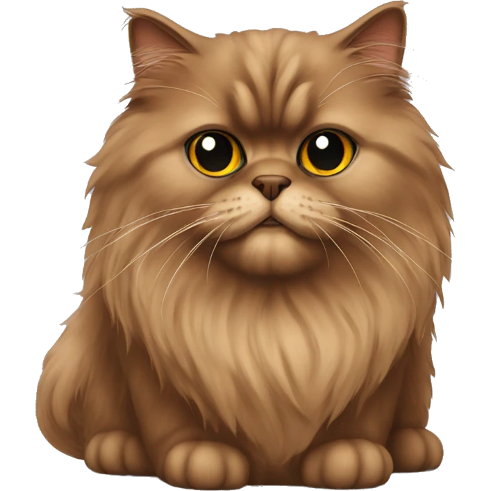 Brown Persian cat emoji