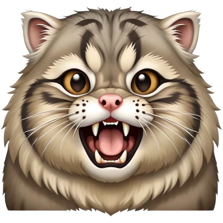 Manul pallas cats with pig nose screaming emoji