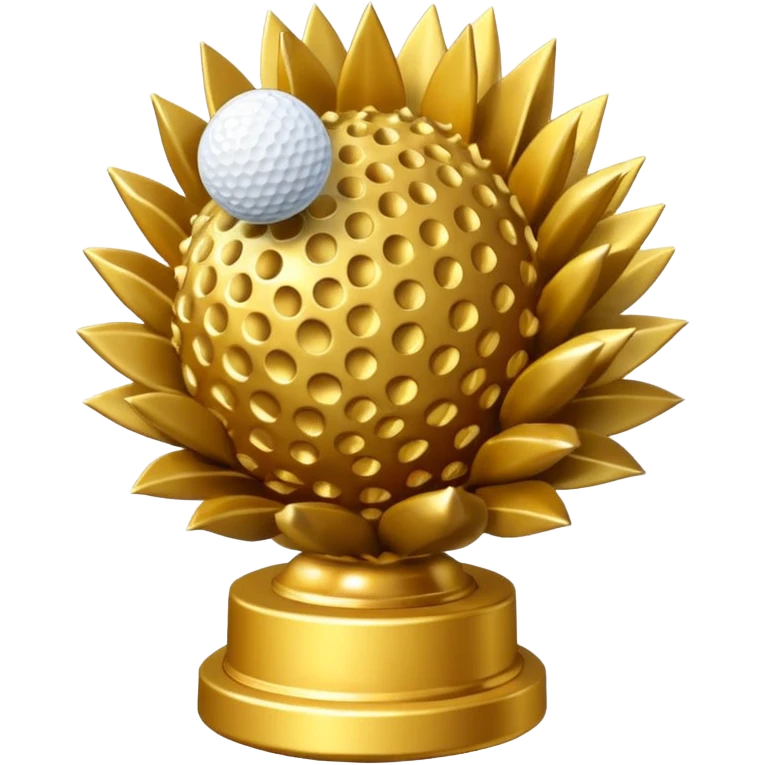 gold cactus trophy golf emoji