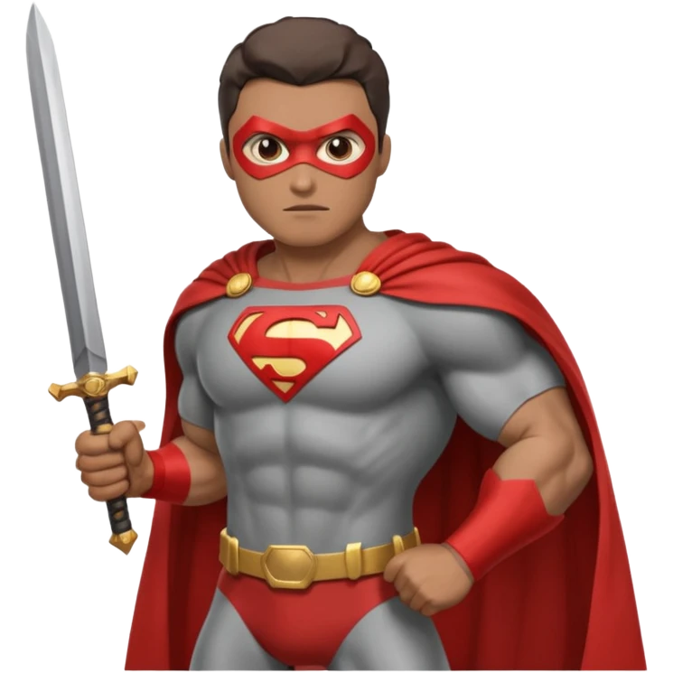 superhero with a sword emoji