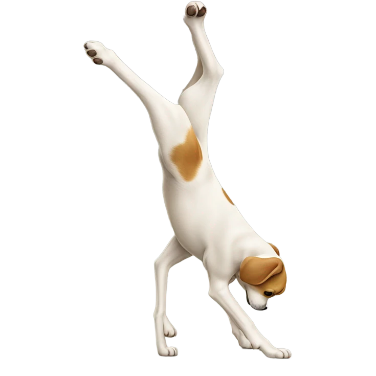 Dog doing a handstand  emoji