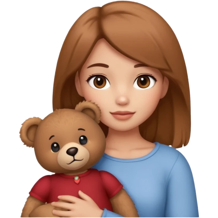 spetical girl with bear  emoji
