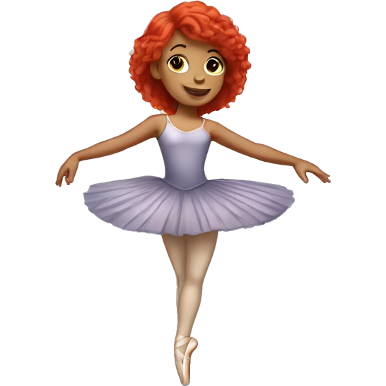 Red haired ballet dancer  emoji