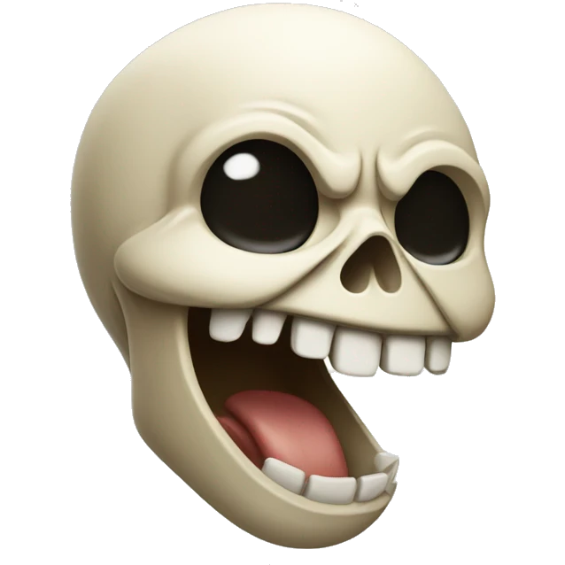 crying laughing skull flushed face emoji