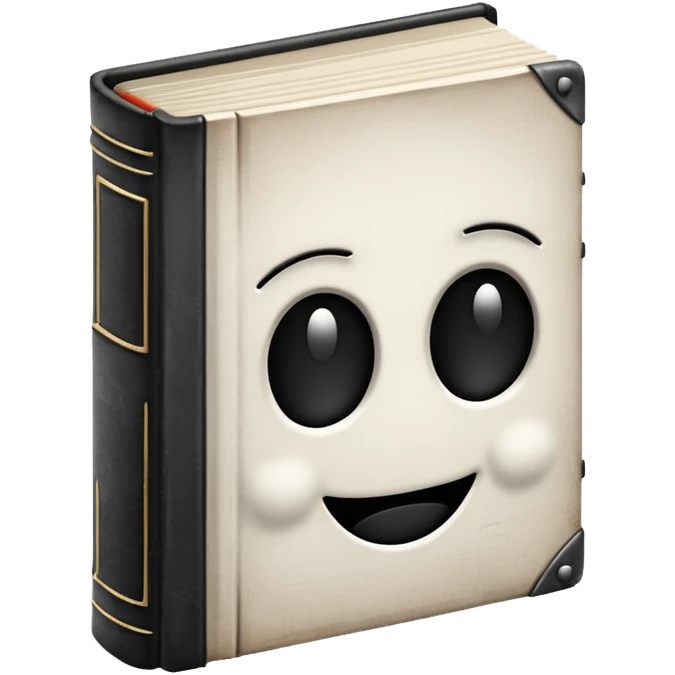 A cute 3D emoji of 1984 book emoji