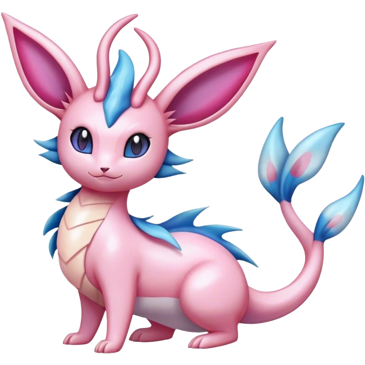 Shiny Cute Milotic-Sylveon-Espeon-Vaporeon-Dragonair-Pokémon full body emoji