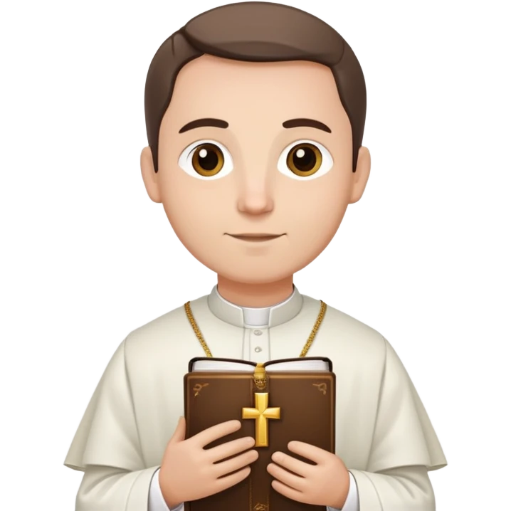 catholic priest in soutana holding a bible emoji
