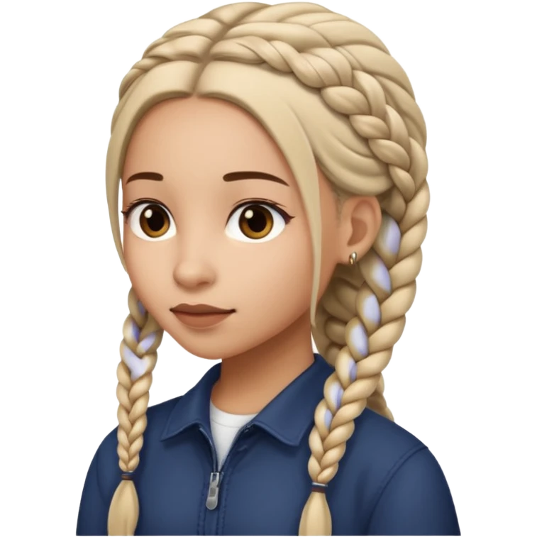 A girl with elongated ba emoji