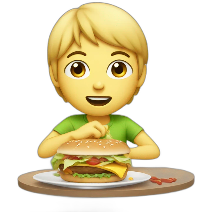 hungry eating lunch emoji