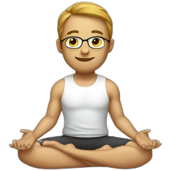 programmer on a yoga mat emoji