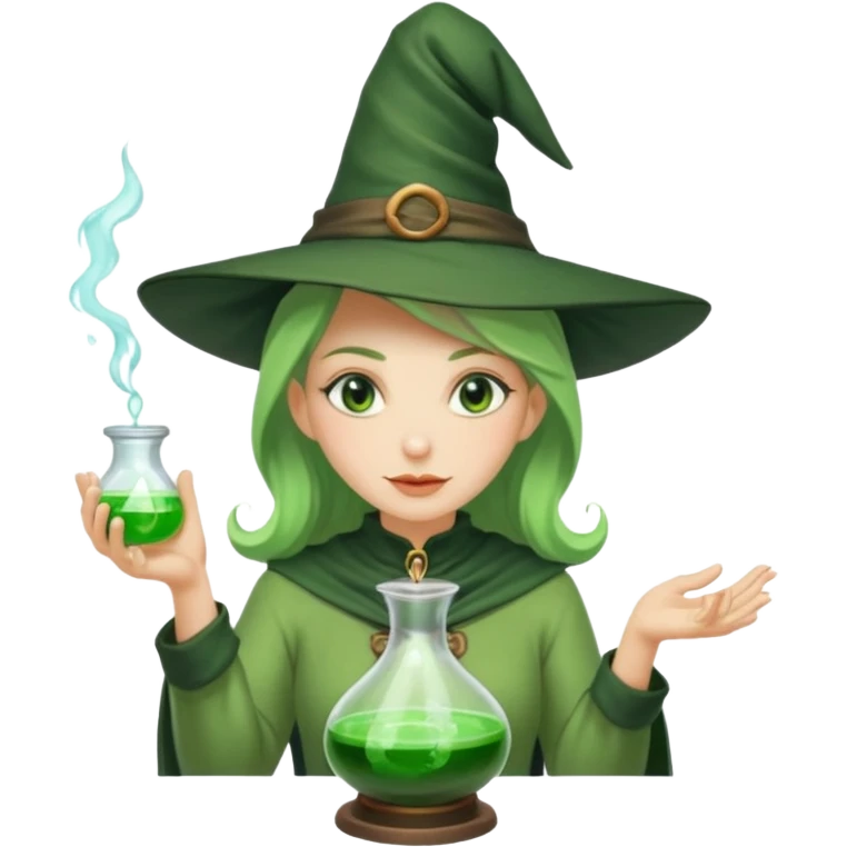 green witch cooking potion emoji