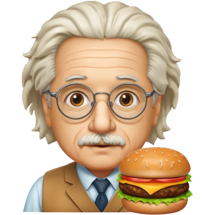 Albert einstein hamburger emoji