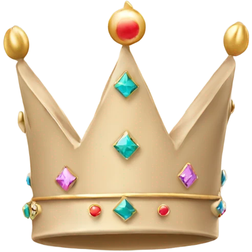 Small Birthday Crown in beige without Stones  emoji