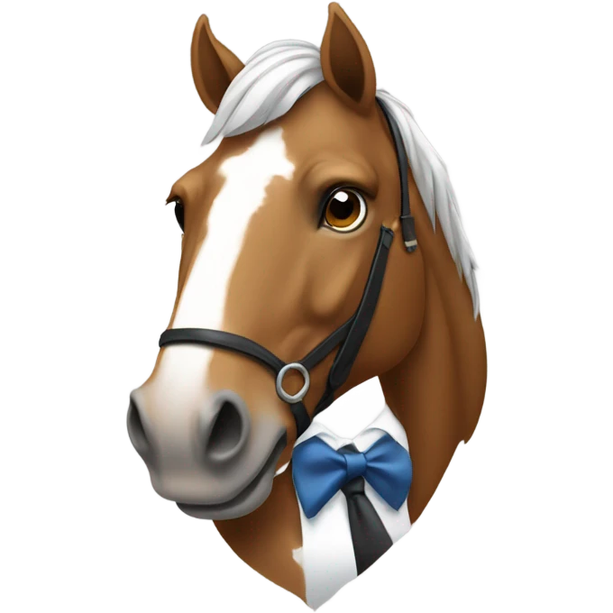 Horse wearing a tie emoji